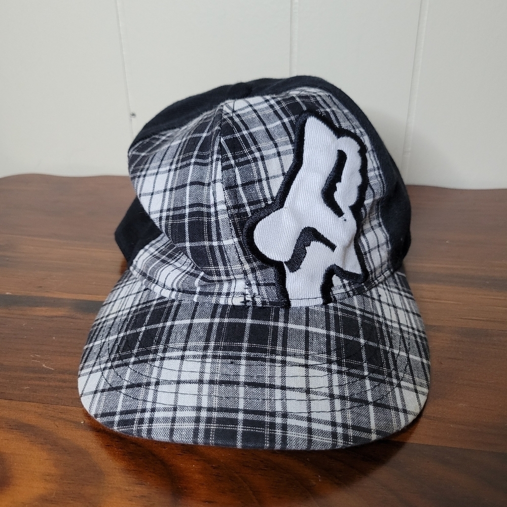 Fox Racing Black White Plaid Hat